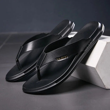 Tong cuir pour homme "L'Excellence" - Restaur Cuirs
