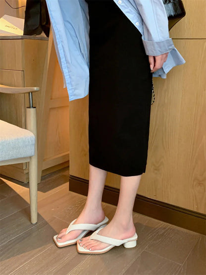 Tongs Cuir Femme Confortables "L'Azurée"