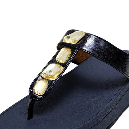 Tongs en cuir pour femme "La Brillante" - Restaur Cuirs