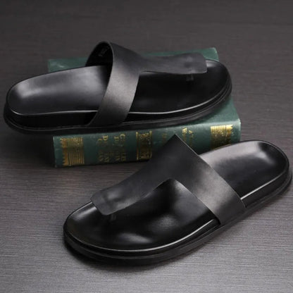 Tongs Hommes Cuir Confort - "Le Pacifique"
