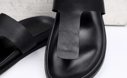 Tongs Hommes Cuir Confort - "Le Pacifique"