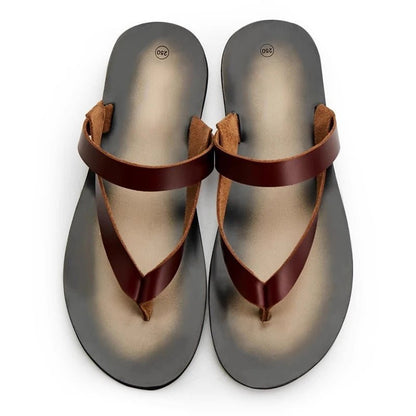 Tongs Hommes Cuir Confortables "Le Zéphyr"