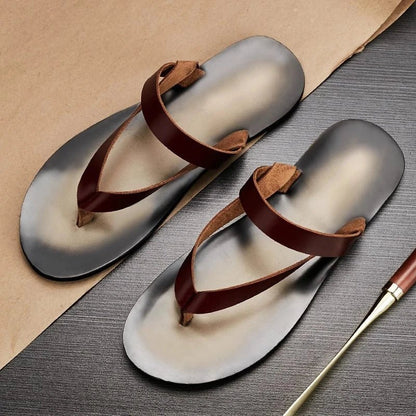 Tongs Hommes Cuir Confortables "Le Zéphyr"