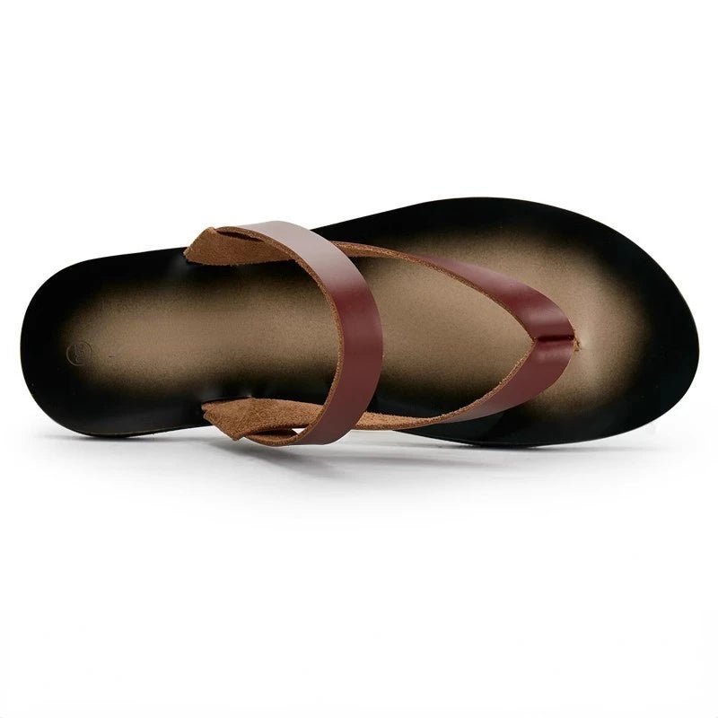 Tongs Hommes Cuir Confortables "Le Zéphyr"