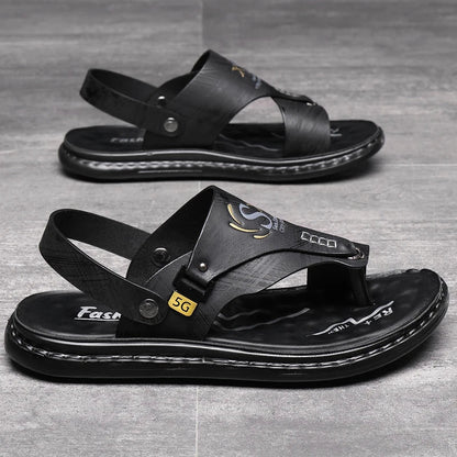 Tongs Hommes Cuir Élégantes "Le Gladiateur"
